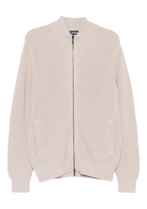 Drumohr ribbed zip-up cardigan - Neutrals