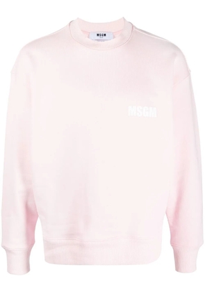 MSGM logo-print crew-neck sweatshirt - Pink