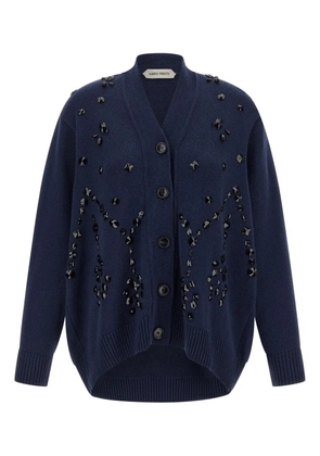 Alberta Ferretti embellished V-neck cardigan - Blue