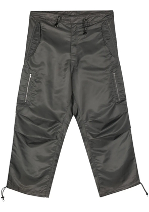 Random Identities gathered-detail drawstring trousers - Grey