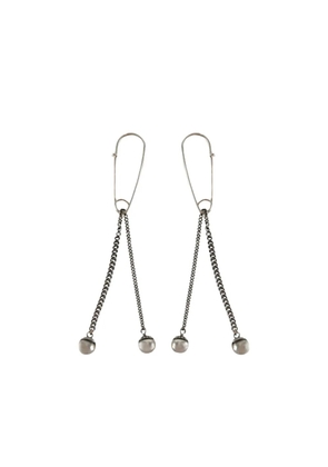 WERKSTATT:MÜNCHEN safety-pin chain earrings - Silver