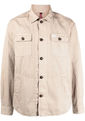 Fay button-down shirt jacket - Neutrals