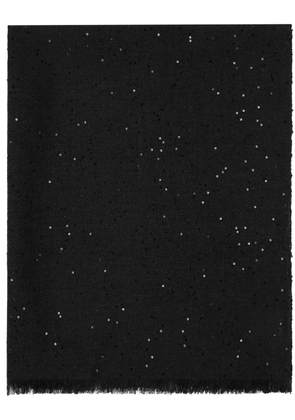 Brunello Cucinelli sequin-embellished scarf - Black