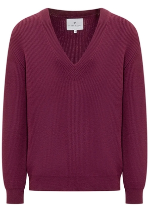 SEVEN GAUGE V-neck jumper - Red