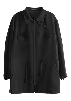 Yohji Yamamoto zip-fastening coat - Black