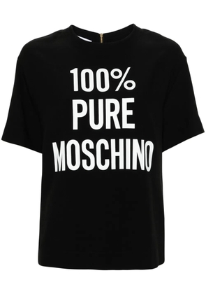 Moschino slogan-print T-shirt - Black