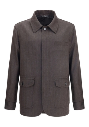 Brioni herringbone wool jacket - Brown