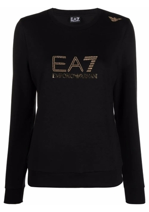 Ea7 Emporio Armani stud-detail long-sleeved T-Shirt - Black