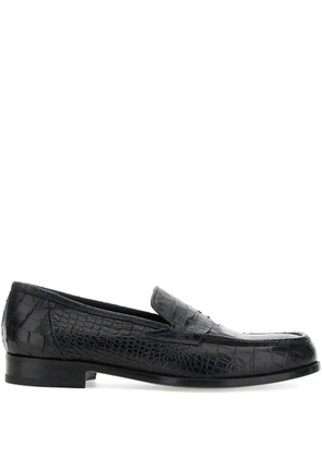 Lidfort embossed-crocodile loafers - Black