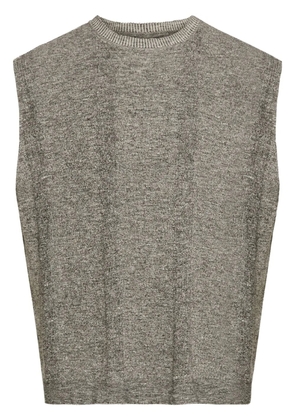 Maison Margiela chiné-knit tank top - Grey
