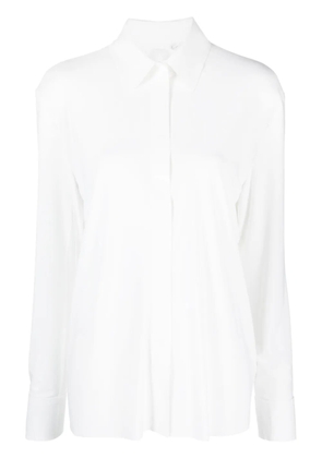Norma Kamali pointed-collar slit-sleeves shirt - White