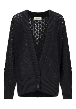 Blumarine open-knit buttoned cardigan - Black