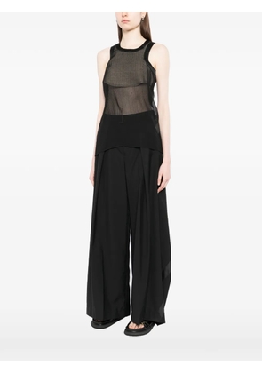 sacai striped vest top - Black