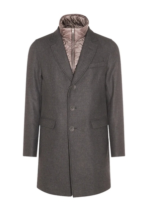 Herno single-breasted layered coat - Grey