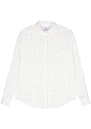 Chiara Ferragni rhinestone-embellished long-sleeve shirt - White