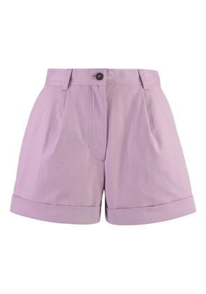 Maison Kitsuné pleat-front shorts - Purple
