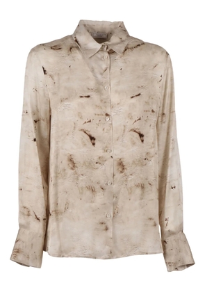 Peserico abstract-pattern blouse - Neutrals