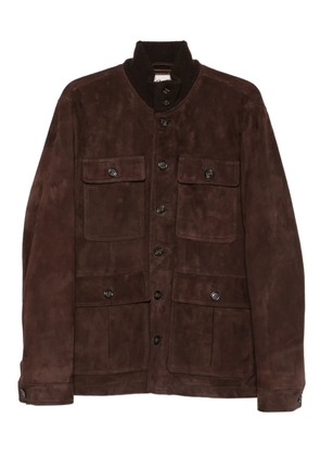 Valstar buttoned pocket leather jacket - Brown