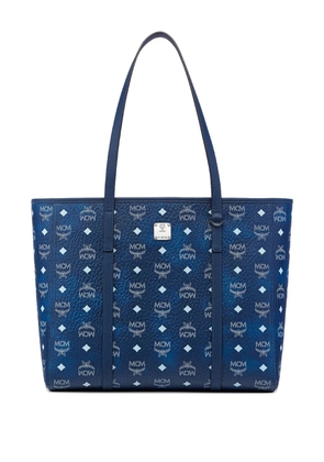 MCM Toni Visetos monogram canvas top-zip tote bag - Blue