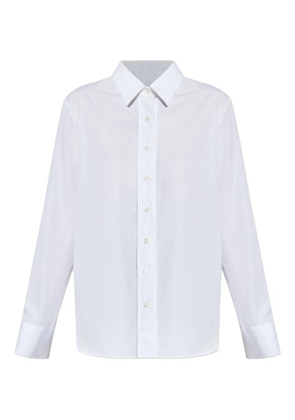 Givenchy logo-embroidered cotton shirt - White