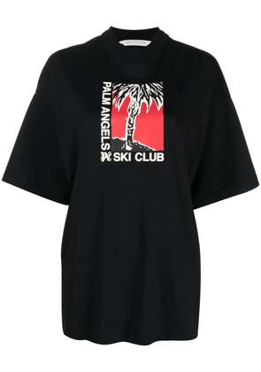 Palm Angels Ski Club cotton T-shirt - Black