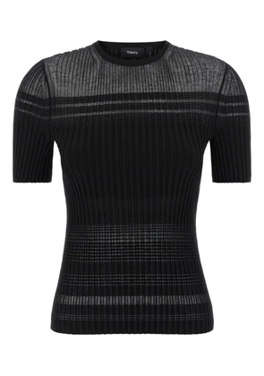 Theory ribbed crew-neck T-shirt - Black