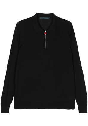 Kiton wool polo shirt - Black