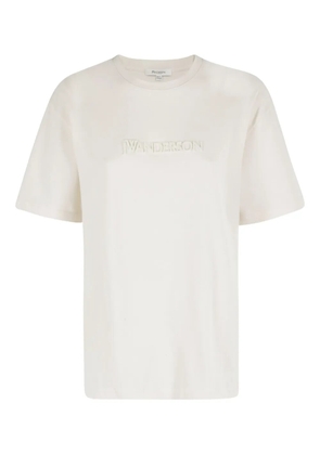 JW Anderson logo-embossed t-shirt - Neutrals