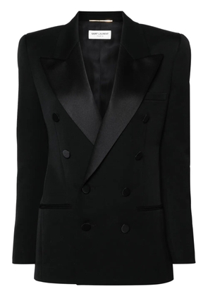 Saint Laurent Leger Armure double-breasted blazer - Black