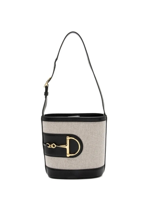 Gucci Pre-Owned 2025 small 73 horsebit bucket bag - Neutrals