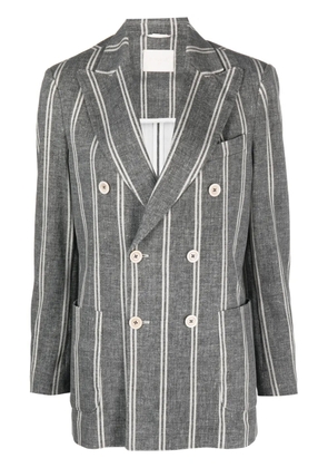 Circolo 1901 double-breasted striped blazer - Black