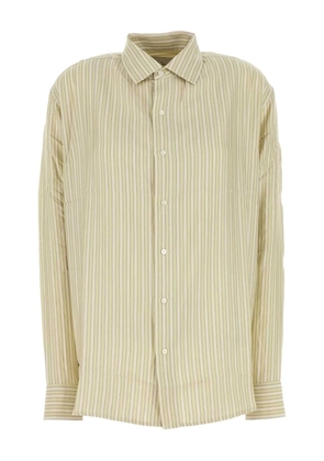 Le Kasha Songino embroidered striped shirt - Neutrals