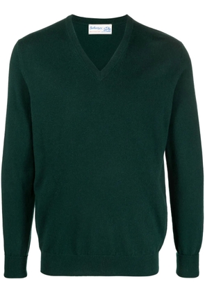 Ballantyne V-neck cashmere jumper - Green
