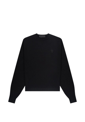 PLACE OF ËLMS embroidered crew-neck sweater - Black