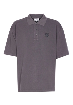 Maison Kitsuné fox head patch polo shirt - Grey