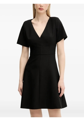 HUGO V-neck short-sleeve mini dress - Black