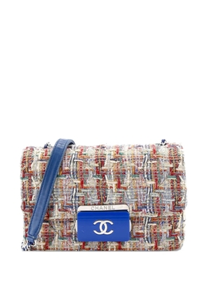 CHANEL Pre-Owned Beauty Lock Flap Bag Quilted Tweed Mini shoulder bag - Blue