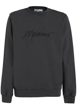 Moschino logo-embroidered sweatshirt - Black