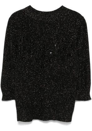 TWINSET lurex knitted T-shirt - Black