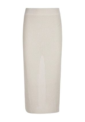 Canessa open-knit midi skirt - White