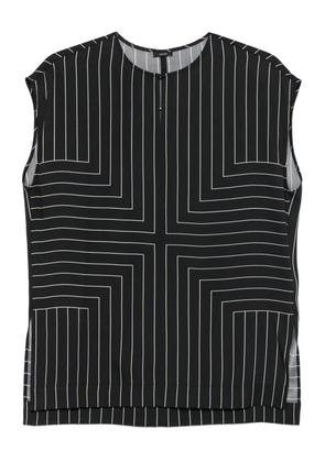 JOSEPH sleeveless geometric-striped top - Black