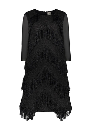 Lorena Antoniazzi fringed dress - Black
