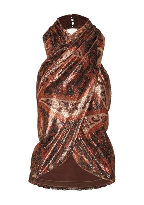 Johanna Ortiz sequin glimmering frost top - Black