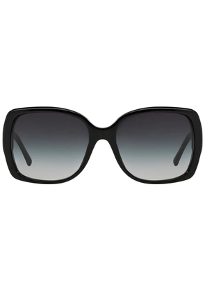 Burberry Eyewear check detail oversized sunglasses - Black