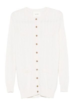 Lisa Yang cable-knit button cardigan - White