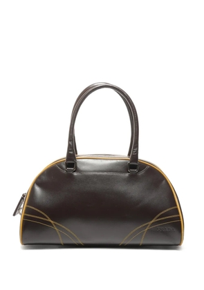 Prada Pre-Owned 2000s stitching bowling bag - Brown