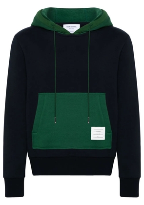 Thom Browne colour-block cotton hoodie - Blue