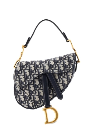 Christian Dior Pre-Owned Saddle Handbag Oblique Canvas Mini shoulder bag - Blue