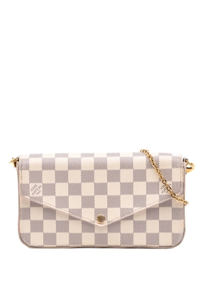 Louis Vuitton Pre-Owned 2017 Damier Azur Pochette Felicie crossbody bag - White
