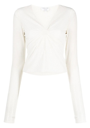 Collina Strada cut-out detailing v-neck top - Neutrals
